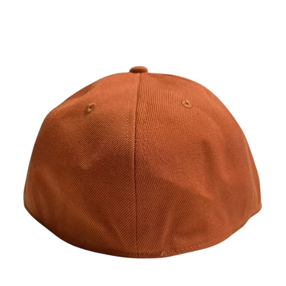 Flat Rat Rust Orange Fitted Hat Size 7 1/4 Royal Original Embroidered Patch Cap